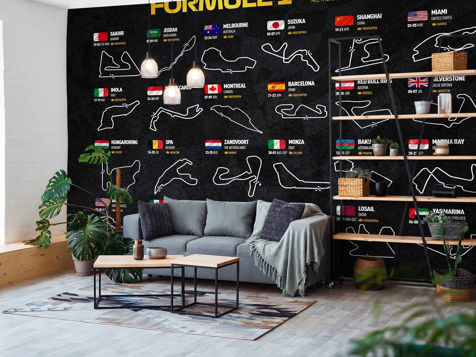 Formule 1 2024 - Carte des gagnants