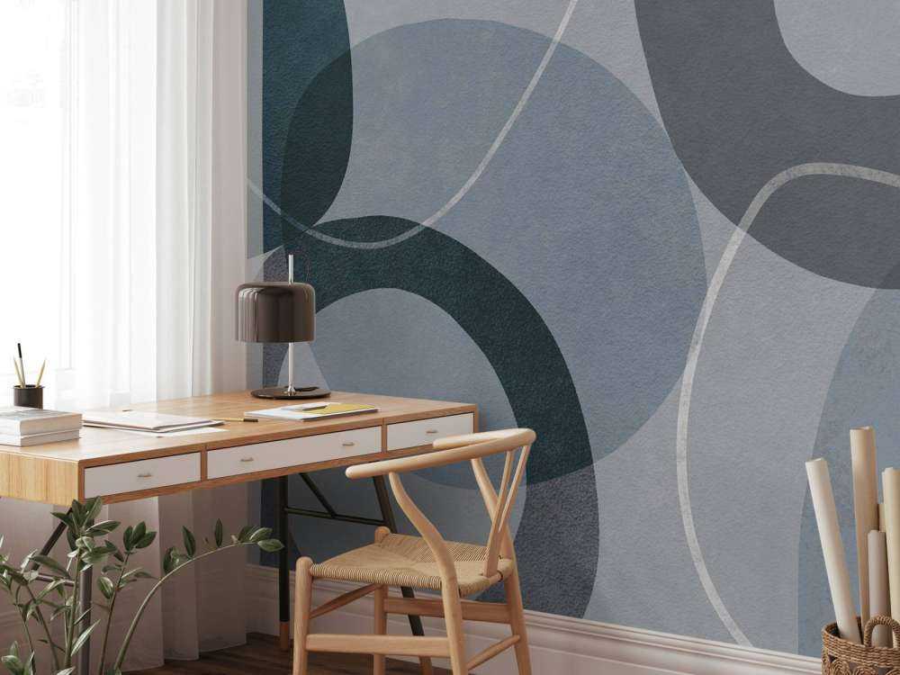Formes et contours du milieu du siècle gris sarcelle