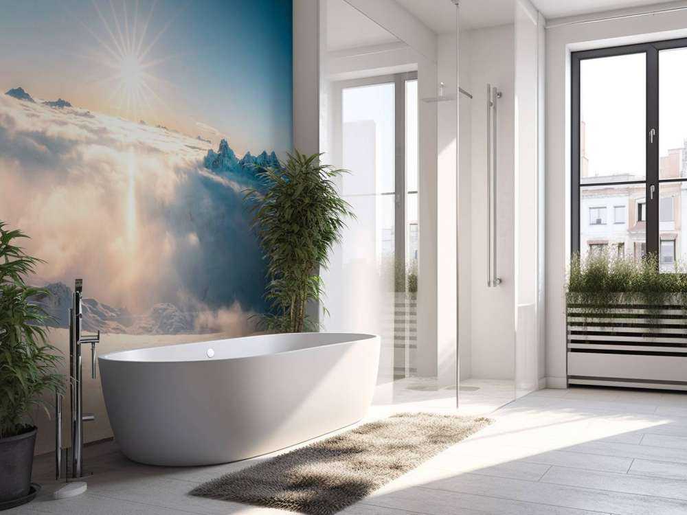 Zone au-dessus de la couche nuageuse dans le panorama alpin