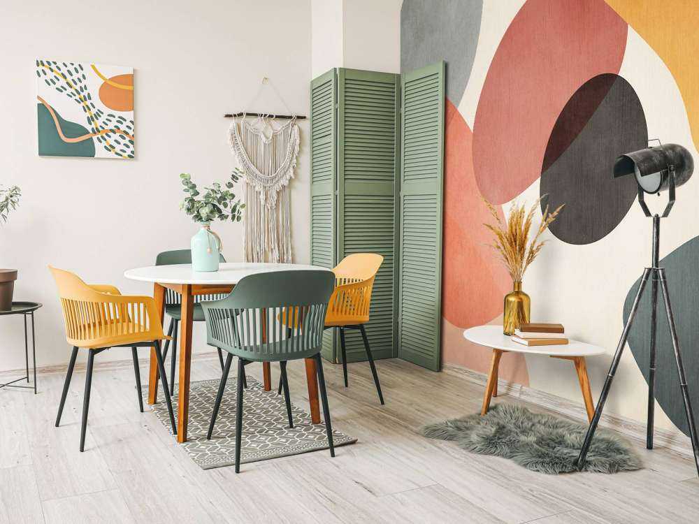 Formes organiques en couleurs rétro