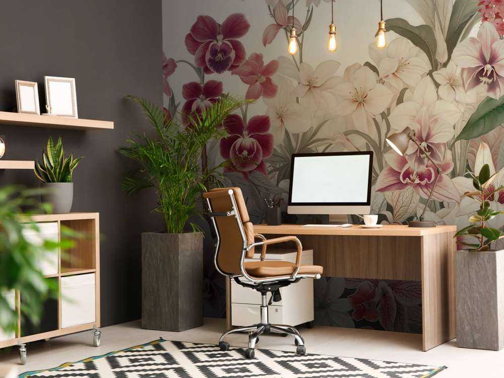 Fleurs exotiques aux douces teintes pastel
