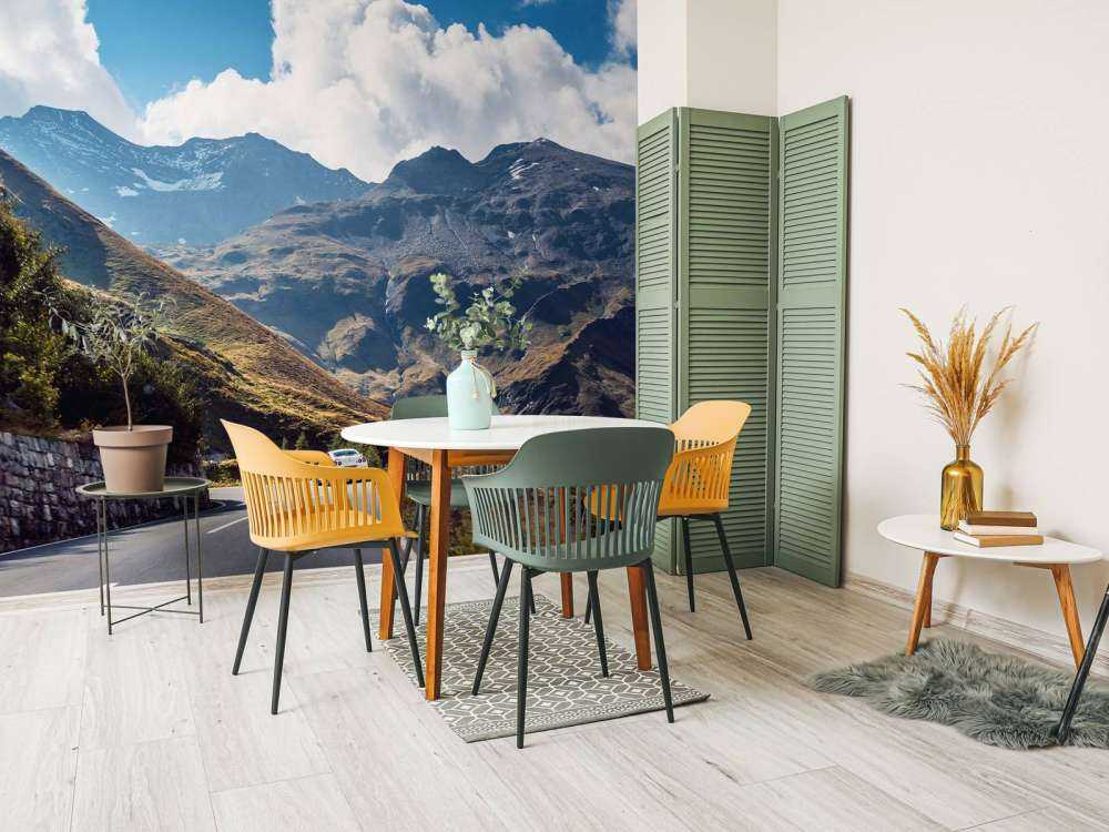 Panorama d'une route de montagne