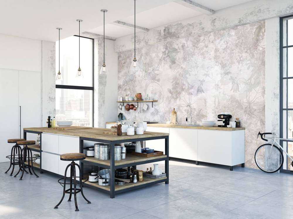 Jardin aquarelle taupe
