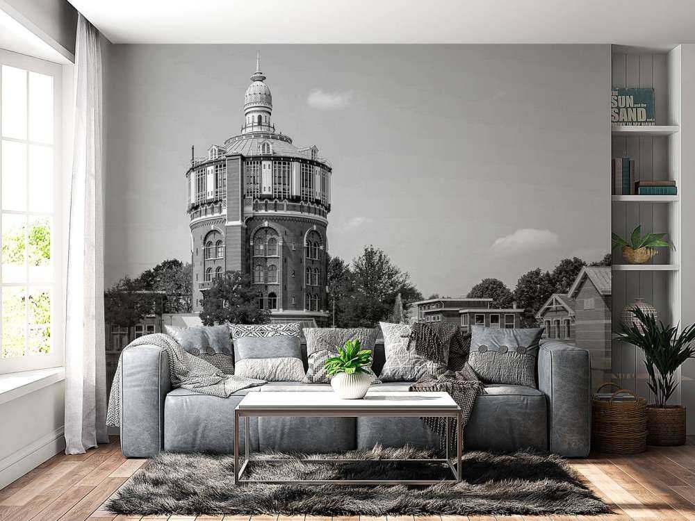 Panorama de la Tour d'Eau Noir et Blanc