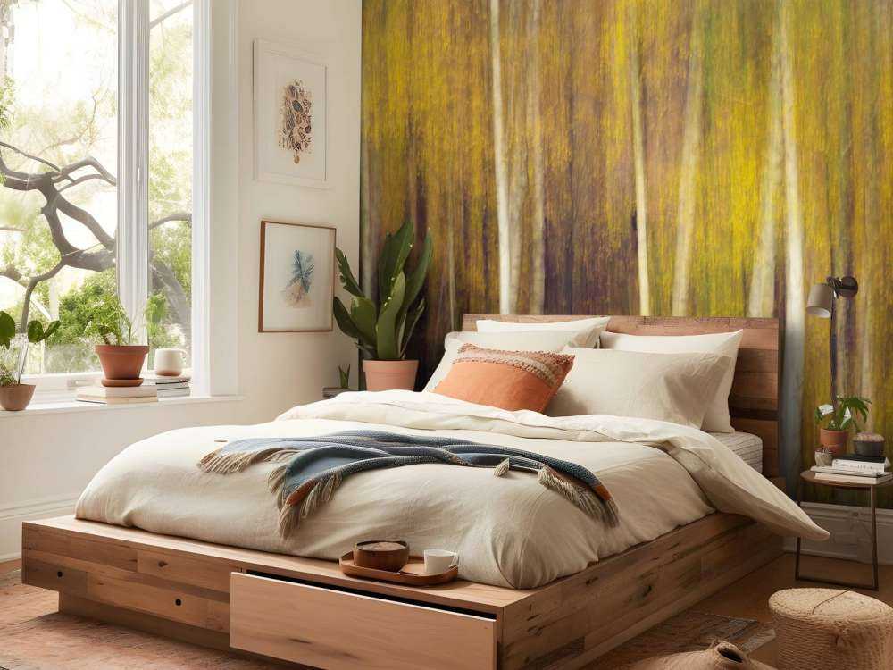 Forêt d'automne en mouvement