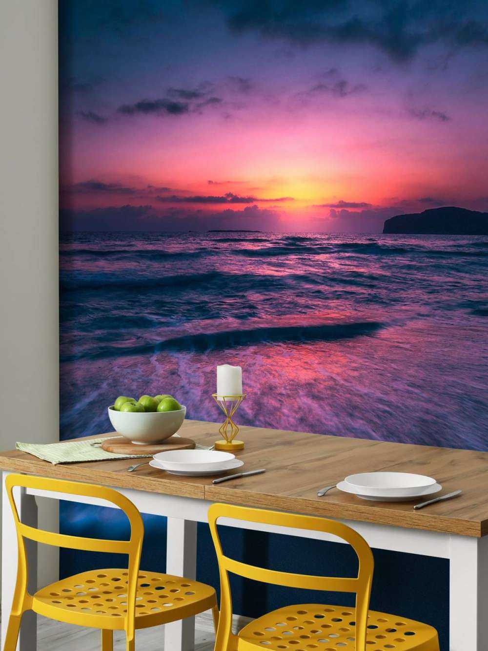 Lueur du soir sur la côte violette