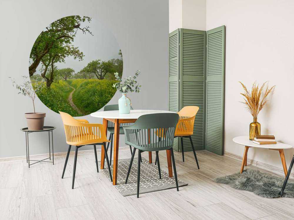 Promenade au millieu de fleurs jaunes