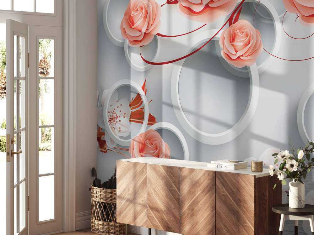 Cercles et fleurs en 3D