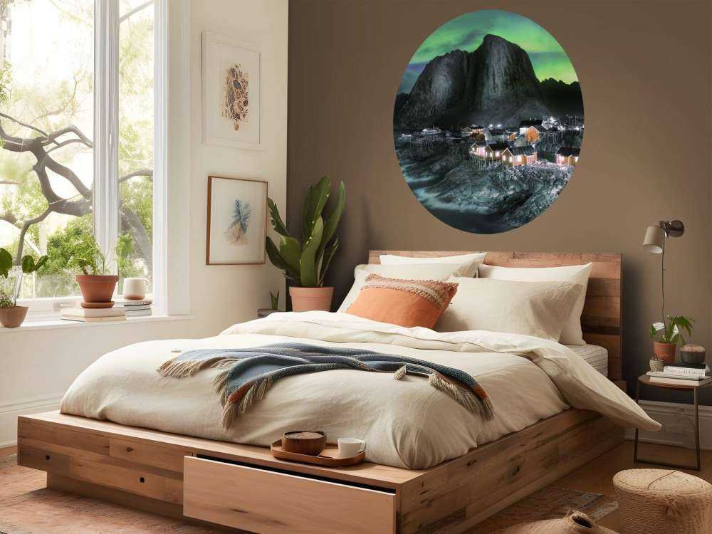 Aurores boréales au-dessus de Hamnøy