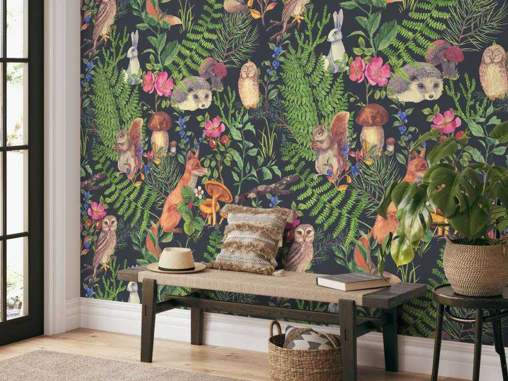 Motif de forêt sombre