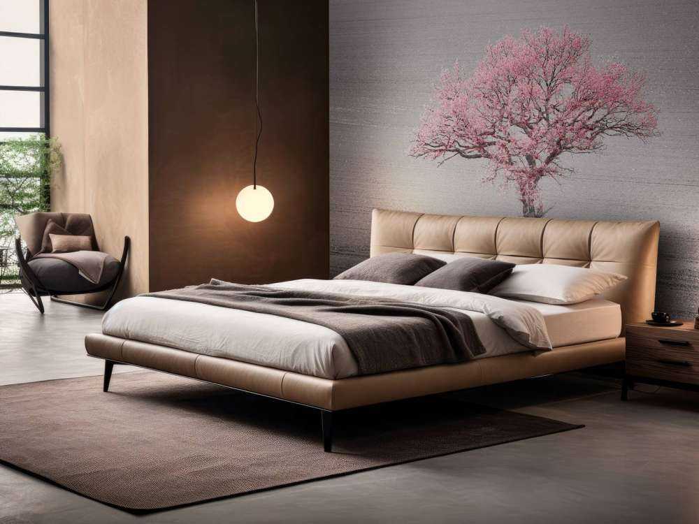 Arbre au feuillage rose