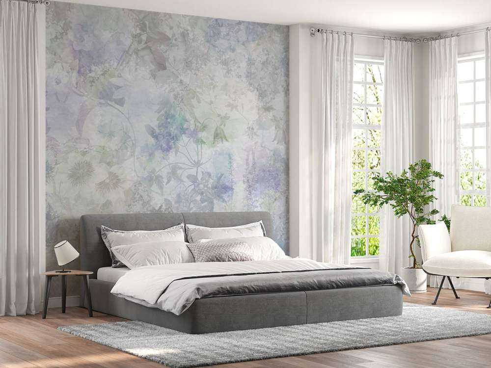 Jardin aquarelle violet