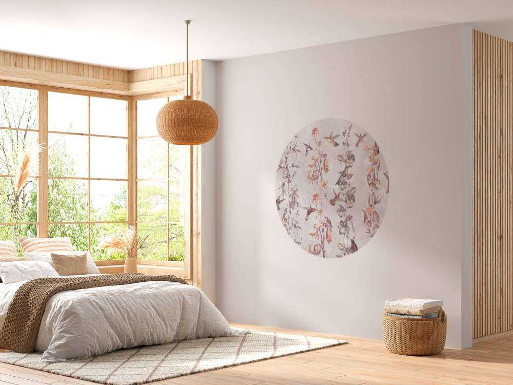 Weadow et Fleurs de Jardin Rose Ancien