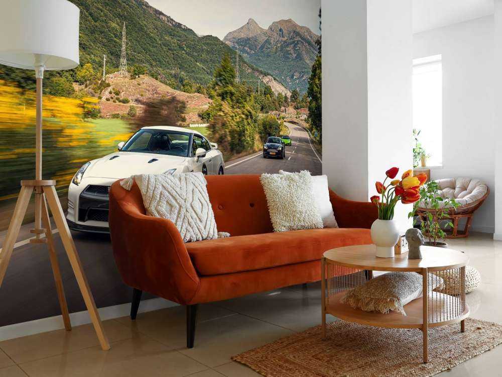 Nissan GT-R en pleine vitesse