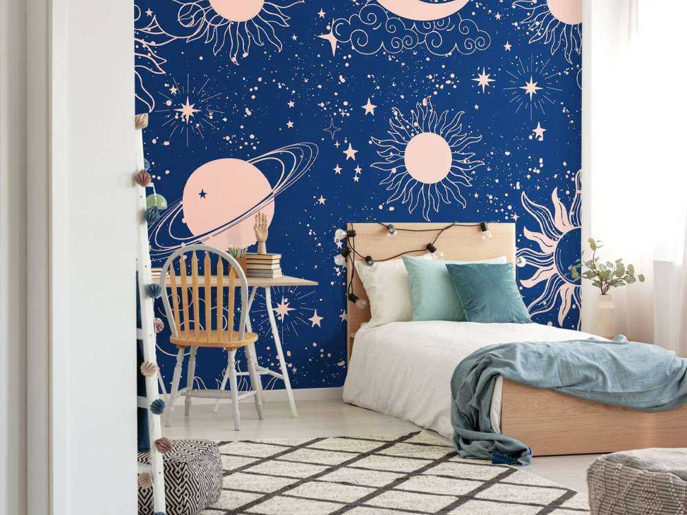 Soleil nocturne et ciel lunaire