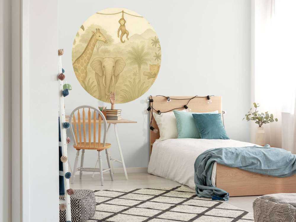 Amis de la jungle en sépia