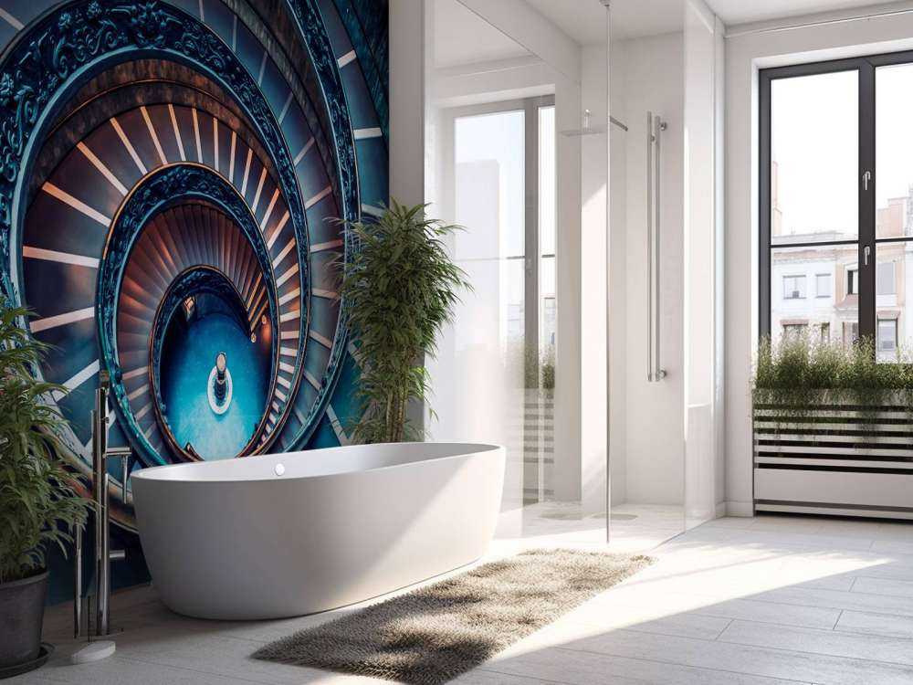 Spirale de lumière et de cuivre