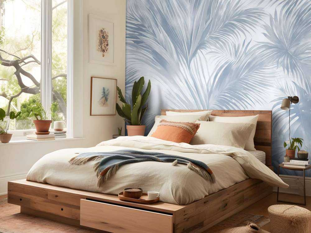Palm Extravaganza Bleu