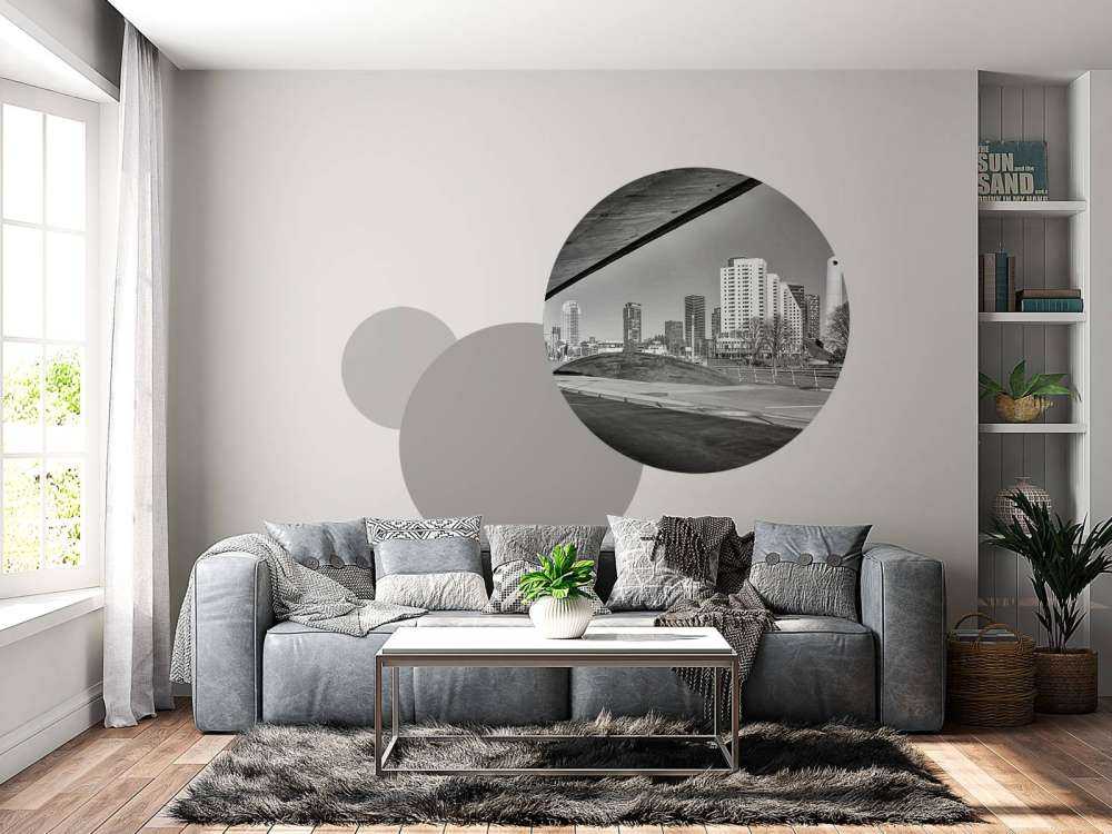 Skyline de Rotterdam sous le pont