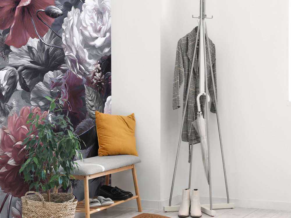 Grand bouquet avec des coquelicots rouges