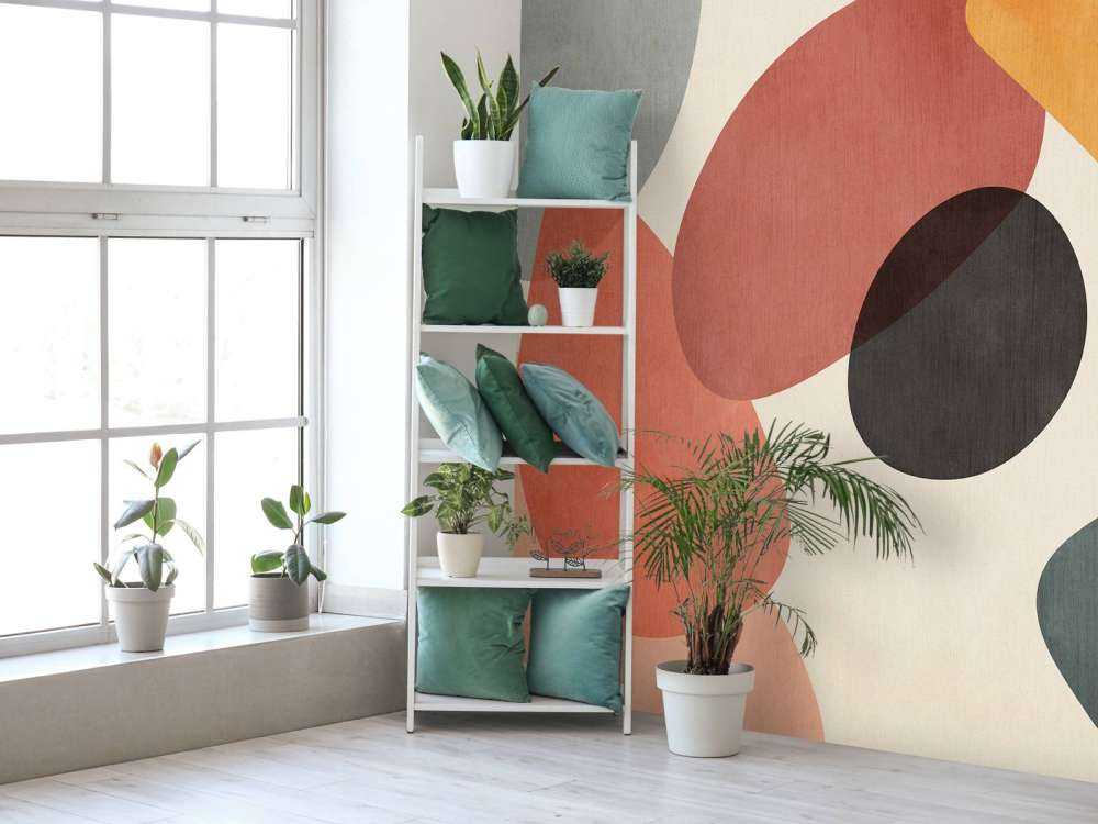 Formes organiques en couleurs rétro