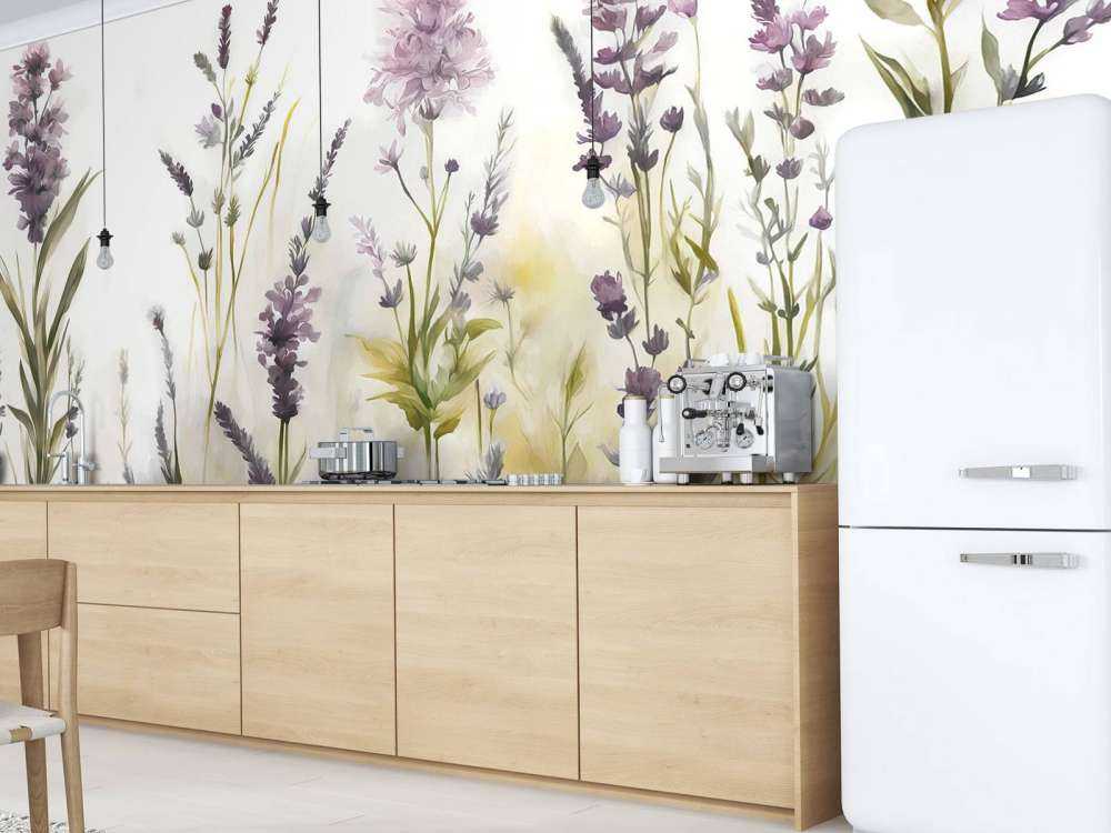 Lavande Clair Seamless Beige Chaud