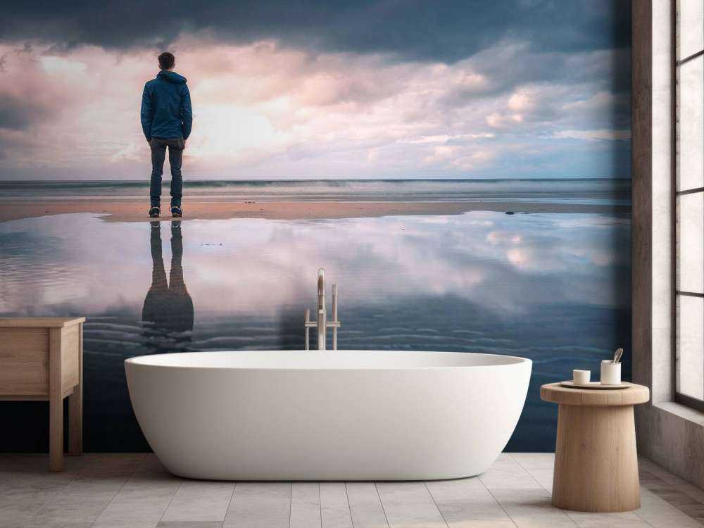 Silence sur une plage miroir