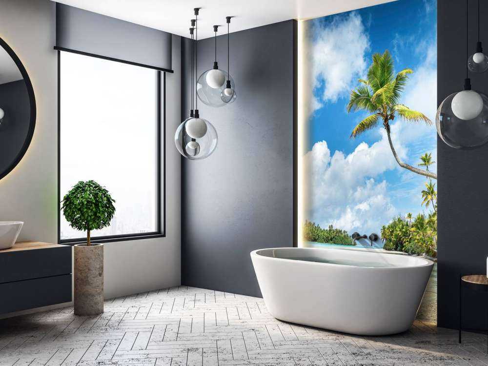 Palmiers au lagon turquoise