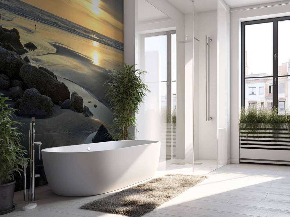 Coucher de soleil sur une plage