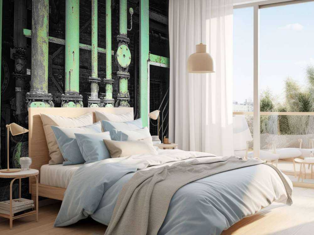 Vieux tubes de couleur verte