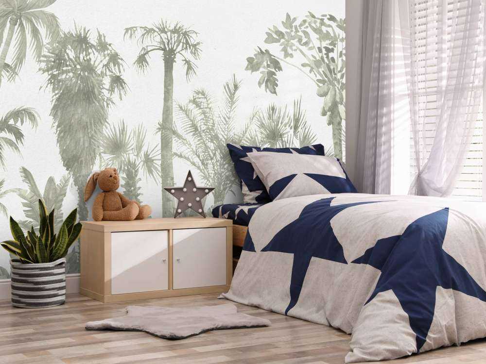 Thème de la jungle en vert d'eau