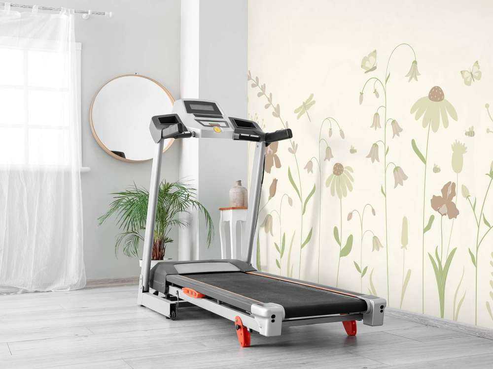 Champ de fleurs haut avec papillons beige et vieux rose