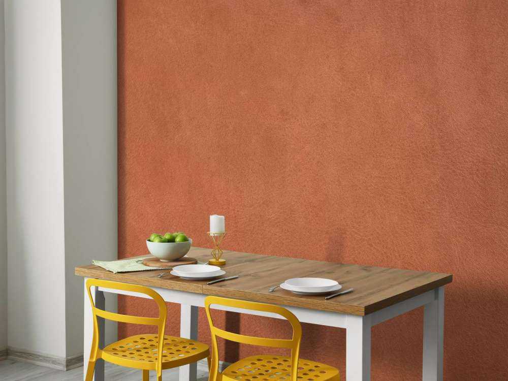 Structure en cuir dans des couleurs terracotta