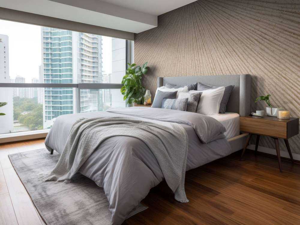 Structure avec des lignes en brun beige