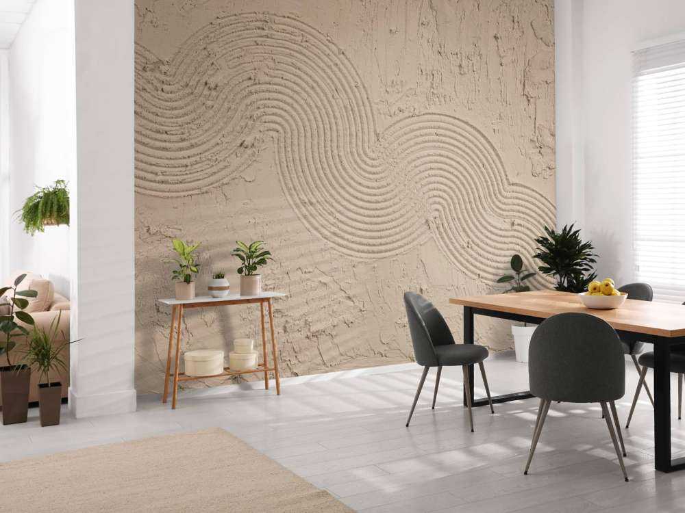 Texture Zen Garden en taupe