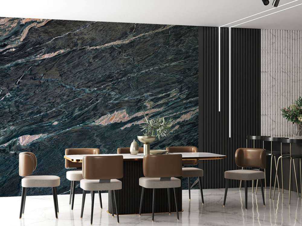 Marbre à structure ondulée