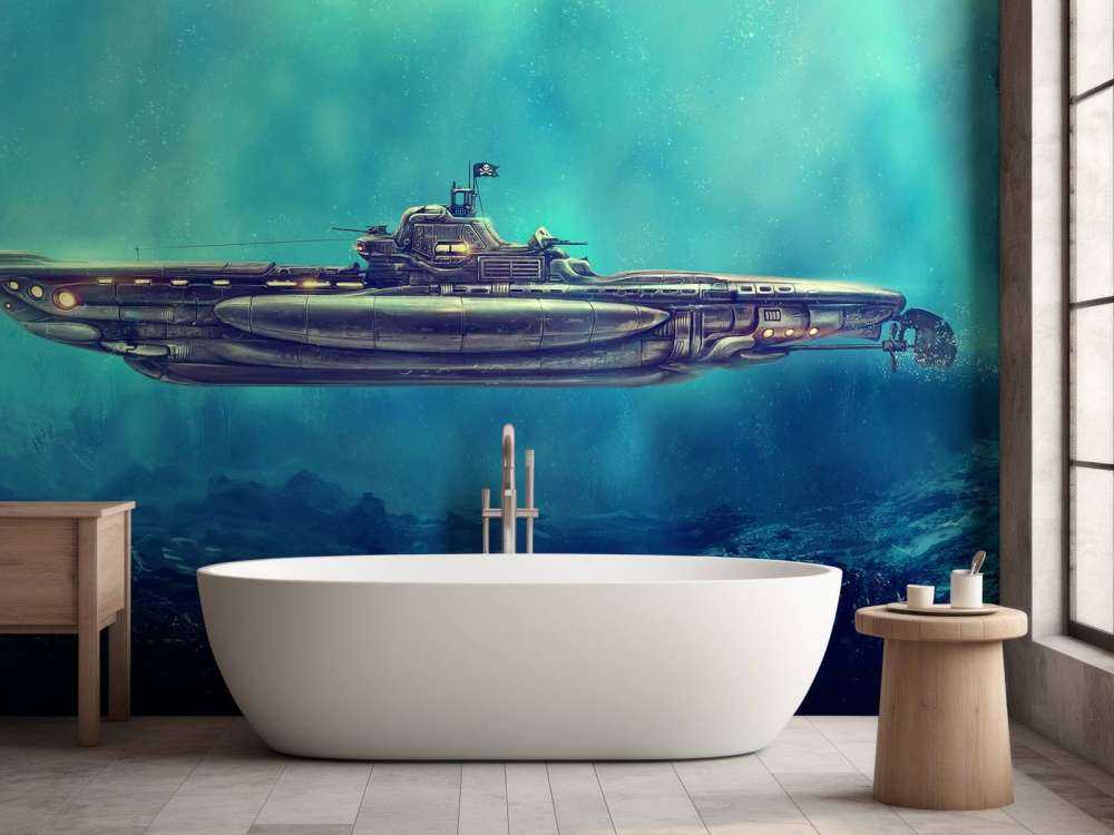 Sous-marin pirate dans le monde sous-marin