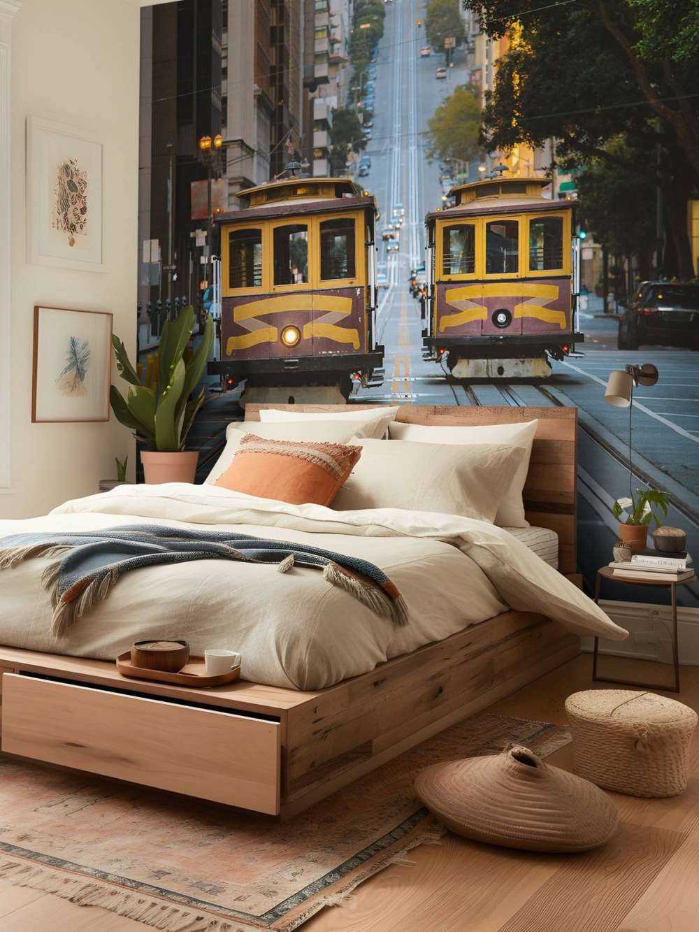 Tramways jaunes à San Francisco, États-Unis