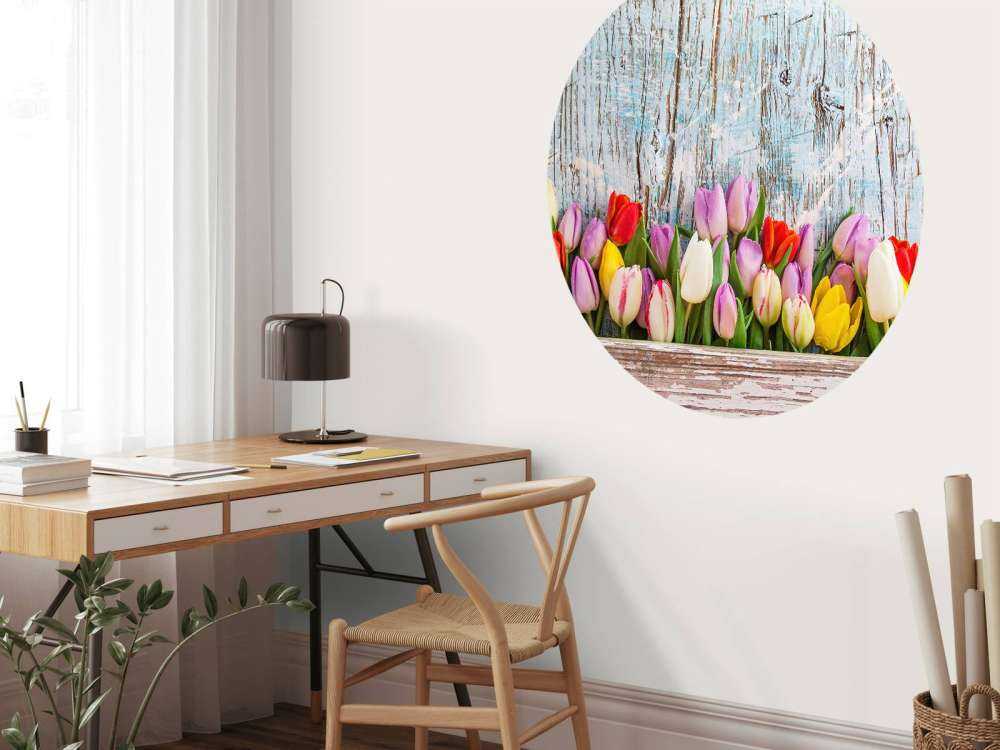 Tulipes avec du bois