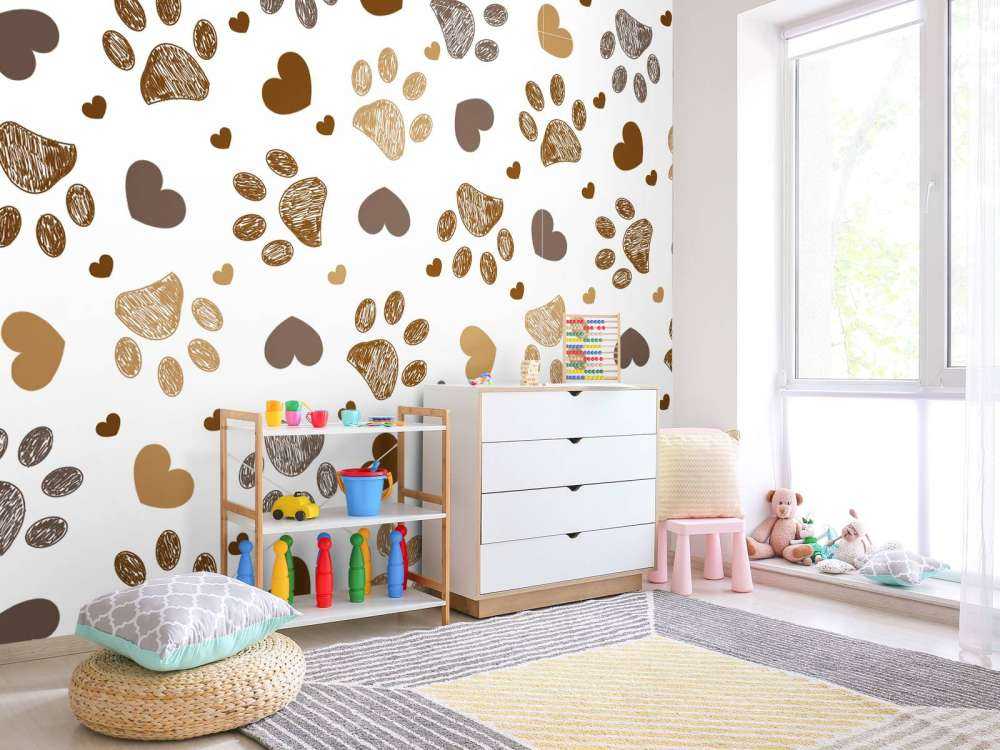 Pieds de chiens bruns