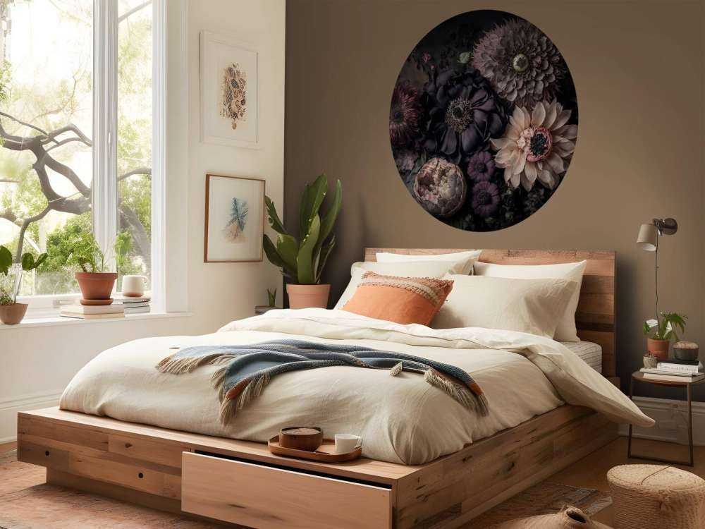 Fleurs sombres et mélancoliques, luxe bohème