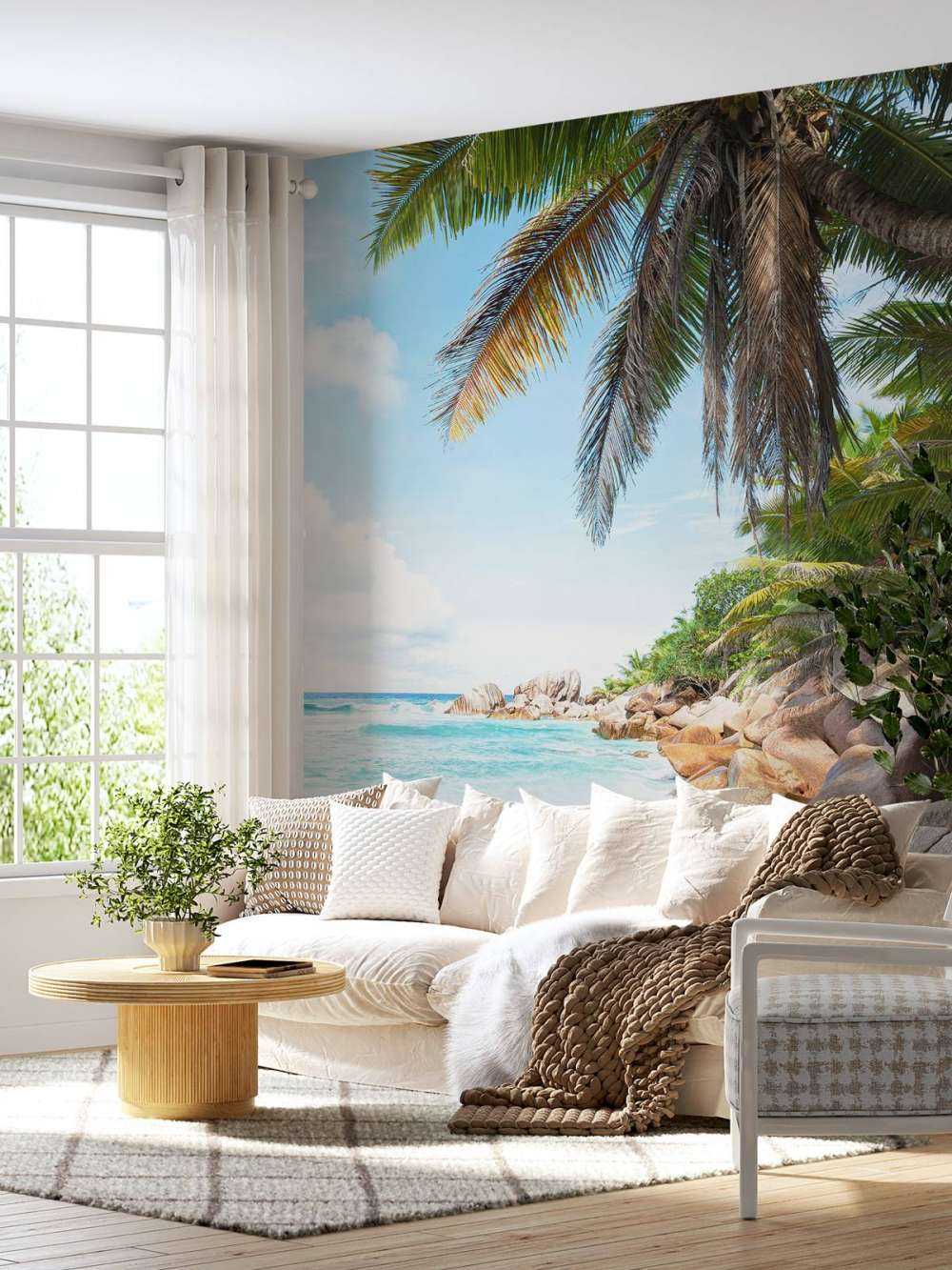 Belle plage de sable tropical