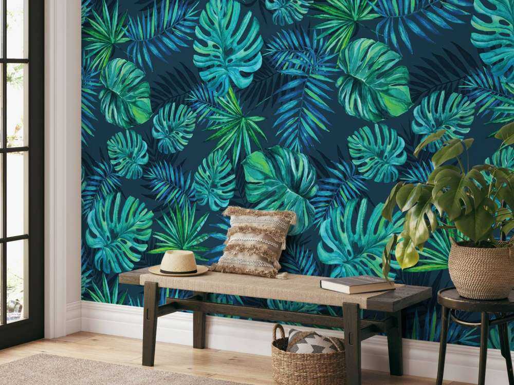 Plantes tropicales en aquarelle