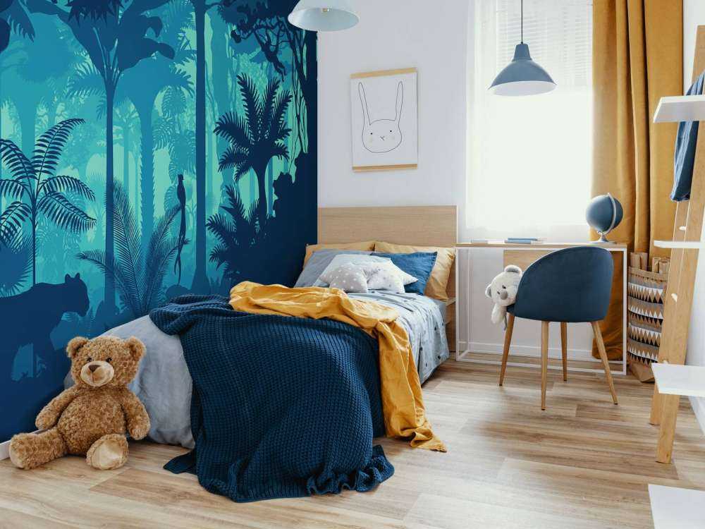 Silhouettes bleues de la jungle