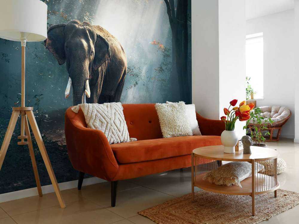 Éléphant dans une jungle