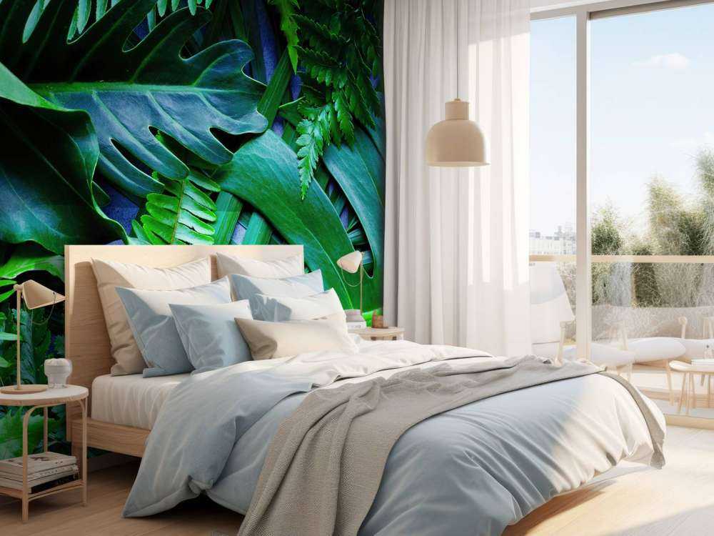 Feuilles de jungle vertes