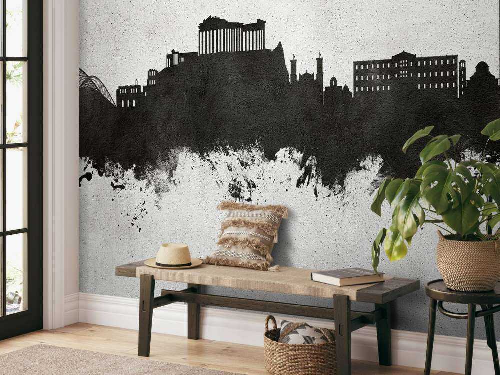 Aquarelle skyline, Athènes