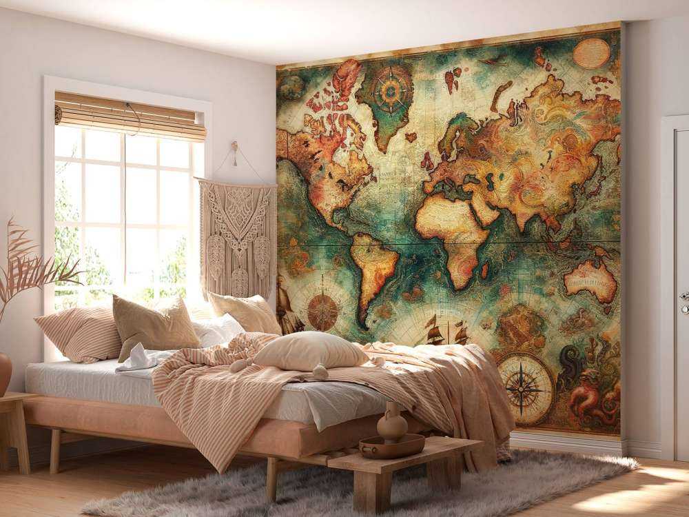 Carte du Monde Historique Vintage