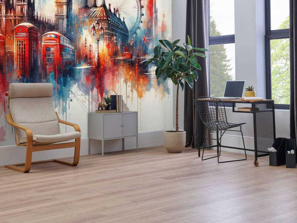 Aquarelle de la ligne d'horizon de Londres