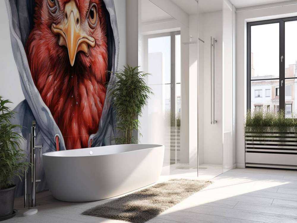 Poulet de dessin animé à l'aquarelle en sweat à capuche